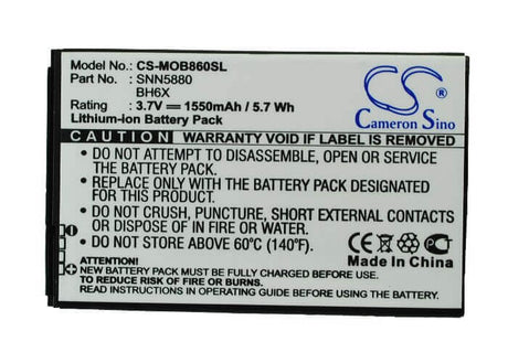 3.7V, Li-ion, 1550mAh, SmartPhone battery fits Verizon, Motorola, Bh6x, A954, Atrix 4g, 5.74Wh Mobile, SmartPhone Cameron Sino Technology Limited (Smartphone)
