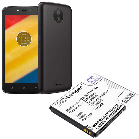 3.8V, Li-Polymer, 3250mAh, SmartPhone battery fits Motorola, Hc60, Moto C Plus, Moto C Plus Dual Sim, 12.35Wh Mobile, SmartPhone Cameron Sino Technology Limited (Smartphone)