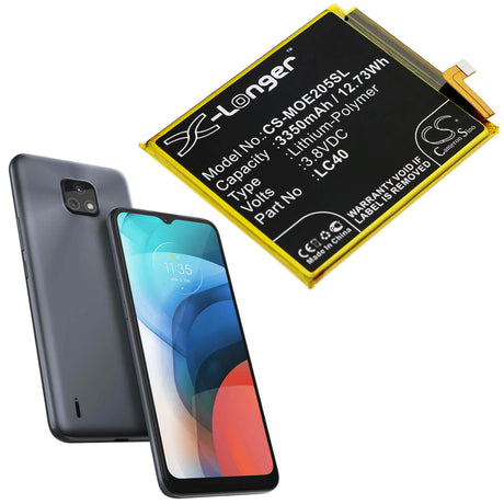 3.8V, Li-Polymer, 3350mAh, SmartPhone battery fits Motorola, Lc40, Moto E 2020, Moto E7, 12.73Wh Mobile, SmartPhone Cameron Sino Technology Limited (Smartphone)