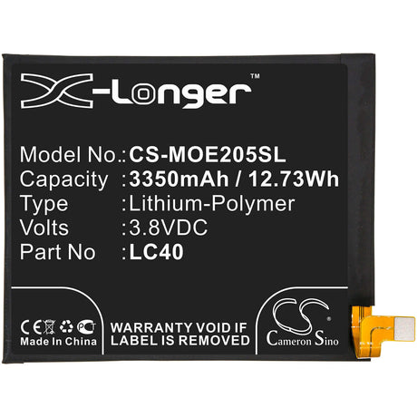 3.8V, Li-Polymer, 3350mAh, SmartPhone battery fits Motorola, Lc40, Moto E 2020, Moto E7, 12.73Wh Mobile, SmartPhone Cameron Sino Technology Limited (Smartphone)