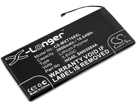 3.8V, Li-Polymer, 2800mAh, SmartPhone battery fits Motorola, Hg40, Moto G5 Plus, Moto G5 Plus Dual Sim, 10.64Wh Mobile, SmartPhone Cameron Sino Technology Limited (Smartphone)