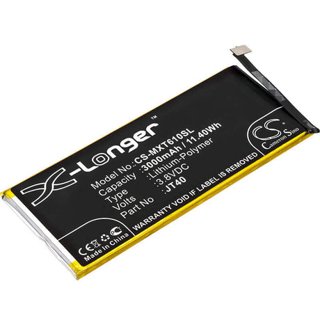 3.8V, Li-Polymer, 3000mAh, SmartPhone battery fits Motorola, Jt40, Moto G6 Plus, Xt1926-1, 11.4Wh Mobile, SmartPhone Cameron Sino Technology Limited (Smartphone)