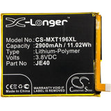 3.8V, Li-Polymer, 2900mAh, SmartPhone battery fits T-mobile, Motorola, Je40, Moto G7 Optimo, Moto G7 Optimo Td-lte, 11.02Wh Mobile, SmartPhone Cameron Sino Technology Limited (Smartphone)
