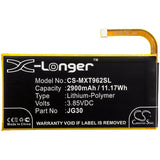 3.85V, Li-Polymer, 2900mAh, SmartPhone battery fits Motorola, Jg30, Moto G7, Xt1962-1, 11.17Wh Mobile, SmartPhone Cameron Sino Technology Limited (Smartphone)