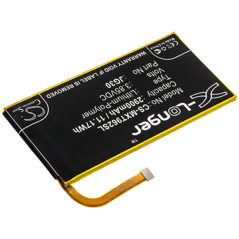3.85V, Li-Polymer, 2900mAh, SmartPhone battery fits Motorola, Jg30, Moto G7, Xt1962-1, 11.17Wh Mobile, SmartPhone Cameron Sino Technology Limited (Smartphone)