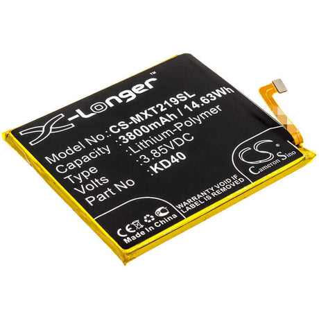 3.85V, Li-Polymer, 3800mAh, SmartPhone battery fits Motorola, Kd40, Moto G8 Plus, Xt2019-1, 14.63Wh Mobile, SmartPhone Cameron Sino Technology Limited (Smartphone)