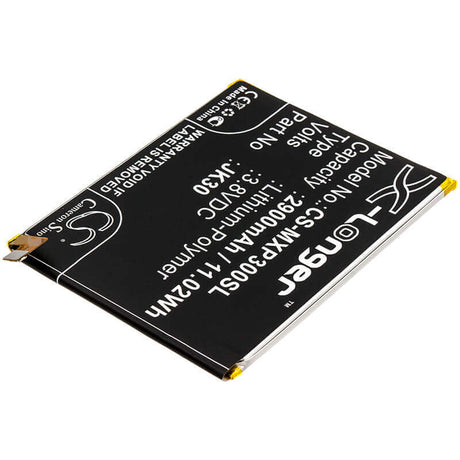 3.8V, Li-Polymer, 2900mAh, SmartPhone battery fits Motorola, Jk30, Moto P30, 11.02Wh Mobile, SmartPhone Cameron Sino Technology Limited (Smartphone)