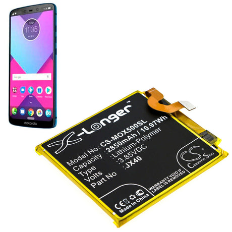 3.85V, Li-Polymer, 2850mAh, SmartPhone battery fits Motorola, Jx40, Moto X5, 10.97Wh Mobile, SmartPhone Cameron Sino Technology Limited (Smartphone)