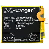 3.85V, Li-Polymer, 2850mAh, SmartPhone battery fits Motorola, Jx40, Moto X5, 10.97Wh Mobile, SmartPhone Cameron Sino Technology Limited (Smartphone)