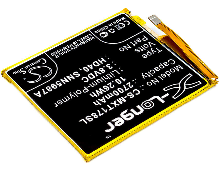 3.8V, Li-Polymer, 2700mAh, SmartPhone battery fits Motorola, Hd40, Moto Z Force 2nd, Moto Z Force 2nd Gen, 10.26Wh Mobile, SmartPhone Cameron Sino Technology Limited (Smartphone)