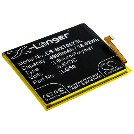 3.8V, Li-Polymer, 4900mAh, SmartPhone battery fits Motorola, Lg50, One Fusion Plus, Xt2067, 18.62Wh Mobile, SmartPhone Cameron Sino Technology Limited (Smartphone)