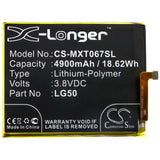 3.8V, Li-Polymer, 4900mAh, SmartPhone battery fits Motorola, Lg50, One Fusion Plus, Xt2067, 18.62Wh Mobile, SmartPhone Cameron Sino Technology Limited (Smartphone)