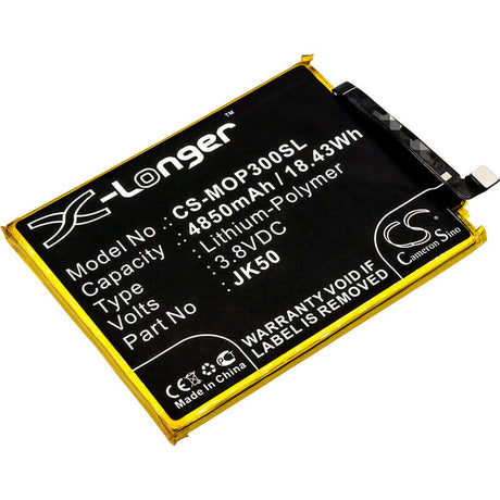 3.8V, Li-Polymer, 4850mAh, SmartPhone battery fits Motorola, Jk50, G7 Power, One Power, 18.43Wh Mobile, SmartPhone Cameron Sino Technology Limited (Smartphone)