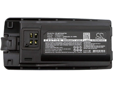 3.7V, Li-ion, 2200mAh, Two-Way Radio battery fits Motorola, Pmnn4434, Rmm2050, Rmu2040, 8.14Wh Two-Way Radio Cameron Sino Technology Limited
