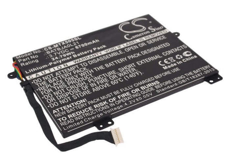 3.7V, Li-Polymer, 6700mAh, Tablet battery fits Motorola, Batbja0l21, Mz505, Xoom 10.1, 24.79Wh Tablet Cameron Sino Technology Limited