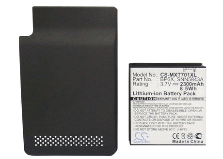 3.7V, Li-ion, 2300mAh, SmartPhone battery fits Motorola, Bp6x, Xt701, 8.51Wh Mobile, SmartPhone Cameron Sino Technology Limited (Smartphone)