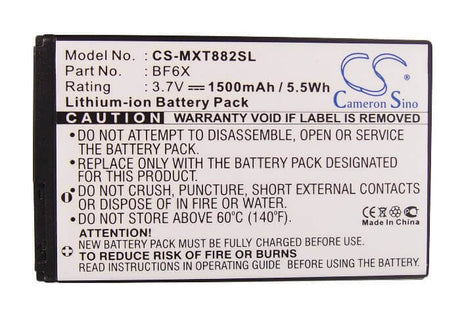 3.7V, Li-ion, 1500mAh, SmartPhone battery fits Motorola, Bf6x, Domino +, Droid 3, 5.55Wh Mobile, SmartPhone Cameron Sino Technology Limited (Smartphone)
