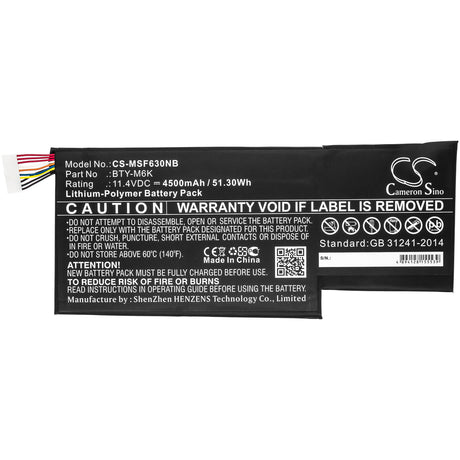 Notebook Battery For Msi, 0017f1-002, Gf63, Gf63 8rc 11.4v, 4500mah - 51.30wh Notebook, Laptop Cameron Sino Technology Limited