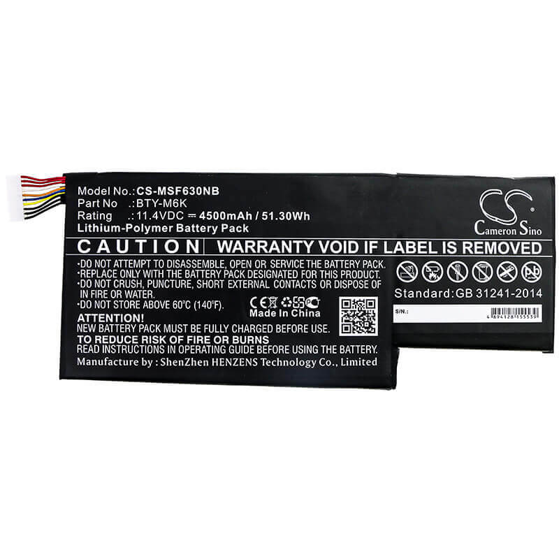 Notebook Battery For Msi, 0017f1-002, Gf63, Gf63 8rc 11.4v, 4500mah - 51.30wh Notebook, Laptop Cameron Sino Technology Limited