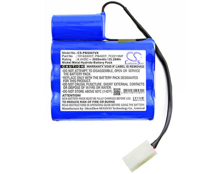 8.4V, Ni-MH, 3000mAh, Vacuum battery fits Water Tech, Mtc, 3937 Megatech, 25.20Wh Vacuum Cameron Sino Technology Limited
