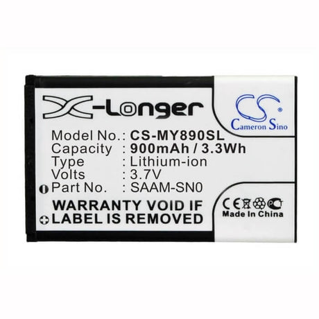 3.7V, Li-ion, 900mAh, Game Console battery fits Aligator, Kddi, Utec, Explay, Sagem, Vex, 189950240, A310, A340, 3.33Wh Game Console Cameron Sino Technology Limited