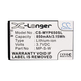 3.7V, Li-ion, 850mAh, SmartPhone battery fits Myphone, Mp-s-w, 6500, 3.15Wh Mobile, SmartPhone Cameron Sino Technology Limited (Smartphone)