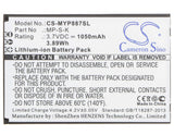 3.7V, Li-ion, 1050mAh, SmartPhone battery fits Myphone, Mp-s-k, 8870, 3.89Wh Mobile, SmartPhone Cameron Sino Technology Limited (Smartphone)
