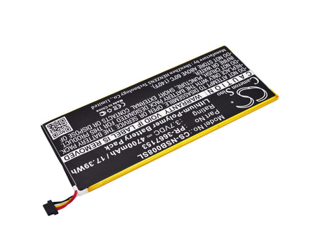 3.7V, Li-Polymer, 4700mAh, Tablet battery fits Nabi, Pr-3667153, Dmtab-nv08b, Dreamtab 8", 17.39Wh Tablet Cameron Sino Technology Limited