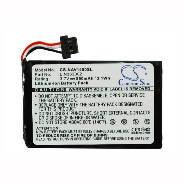 3.7V, Li-ion, 850mAh, GPS battery fits Navigon, Lin363002, 1400, 1410, 3.15Wh GPS, Navigator Cameron Sino Technology Limited