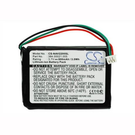 3.7V, Li-ion, 800mAh, GPS battery fits Navigon, 384.00021.005, 2200, 2200t, 2.96Wh GPS, Navigator Cameron Sino Technology Limited