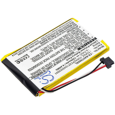 3.7V, Li-Polymer, 1200mAh, GPS battery fits Navigon, Topaz, 70 Easy, 70 Plus, 4.44Wh GPS, Navigator Cameron Sino Technology Limited