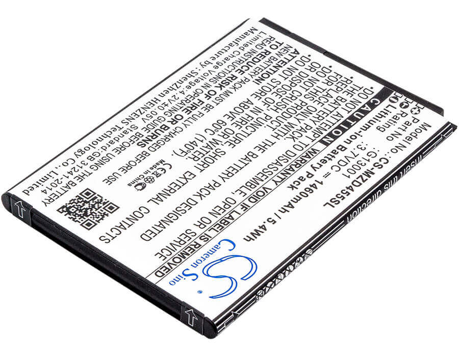 3.7V, Li-ion, 1460mAh, SmartPhone battery fits Navon, G13001, Md455, 5.4Wh Mobile, SmartPhone Cameron Sino Technology Limited (Smartphone)