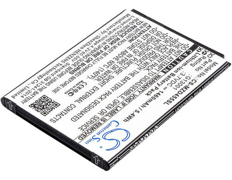 3.7V, Li-ion, 1460mAh, SmartPhone battery fits Navon, G13001, Md455, 5.4Wh Mobile, SmartPhone Cameron Sino Technology Limited (Smartphone)