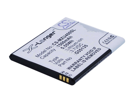 3.7V, Li-ion, 1500mAh, SmartPhone battery fits Navon, G55135, Mizu M400, 5.55Wh Mobile, SmartPhone Cameron Sino Technology Limited (Smartphone)