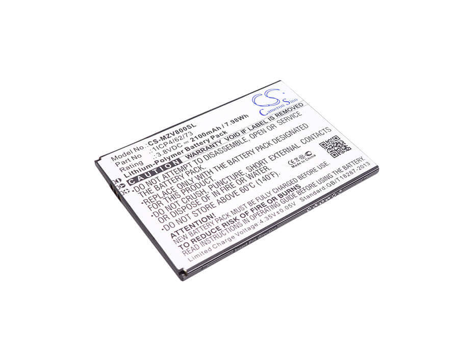 3.8V, Li-Polymer, 2100mAh, SmartPhone battery fits Navon, 1icp4/62/73, Mizu V8, 7.98Wh Mobile, SmartPhone Cameron Sino Technology Limited (Smartphone)