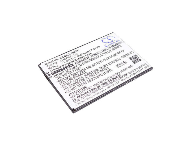3.8V, Li-Polymer, 2100mAh, SmartPhone battery fits Navon, 1icp4/62/73, Mizu V8, 7.98Wh Mobile, SmartPhone Cameron Sino Technology Limited (Smartphone)