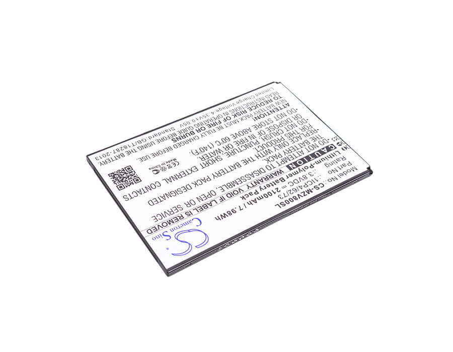 3.8V, Li-Polymer, 2100mAh, SmartPhone battery fits Navon, 1icp4/62/73, Mizu V8, 7.98Wh Mobile, SmartPhone Cameron Sino Technology Limited (Smartphone)