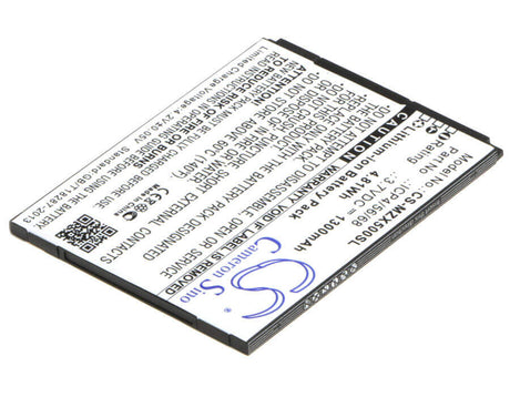 3.7V, Li-ion, 1300mAh, SmartPhone battery fits Navon, Icp4/56/68, Mizu X5, 4.81Wh Mobile, SmartPhone Cameron Sino Technology Limited (Suspended)