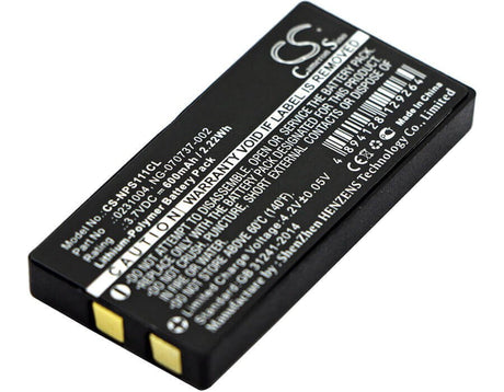 3.7V, Li-Polymer, 600mAh, Cordless Phone battery fits Nec, 231004, Dterm, Ps111, 2.22Wh Cordless Phone Cameron Sino Technology Limited (Cordless Phone)
