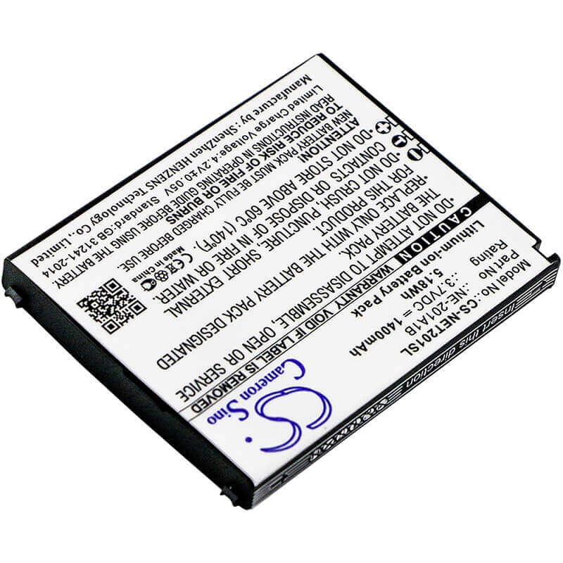 3.7V, Li-ion, 1400mAh, SmartPhone battery fits Nec, Ne-201a1b, Ne-201a1a, Terrain, 5.18Wh Mobile, SmartPhone Cameron Sino Technology Limited (Smartphone)