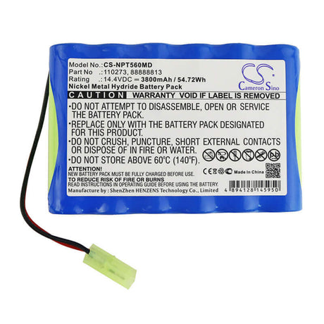 14.4V, Ni-MH, 3800mAh, Medical battery fits Puritan Bennett, Nellcor, 110273, N5500 Monitor, N5600 Monitor, 54.72Wh Medical Cameron Sino Technology Limited (Medical)