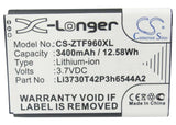 3.7V, Li-ion, 3400mAh, Hotspot battery fits Net10, T-mobile, Zte, Li3730t42p3h6544a2, Srq-z289l, Z289l, 12.58Wh Hotspot Cameron Sino Technology Limited