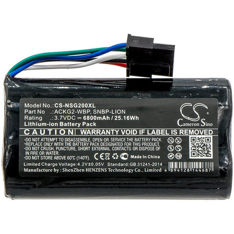 3.7V, Li-ion, 6800mAh, Equipment battery fits Netscout, Ackg2-wbp, Aircheck G2, Aircheck G2 Wlan Tester, 25.16Wh Equipment, Survey, Test Cameron Sino Technology Limited