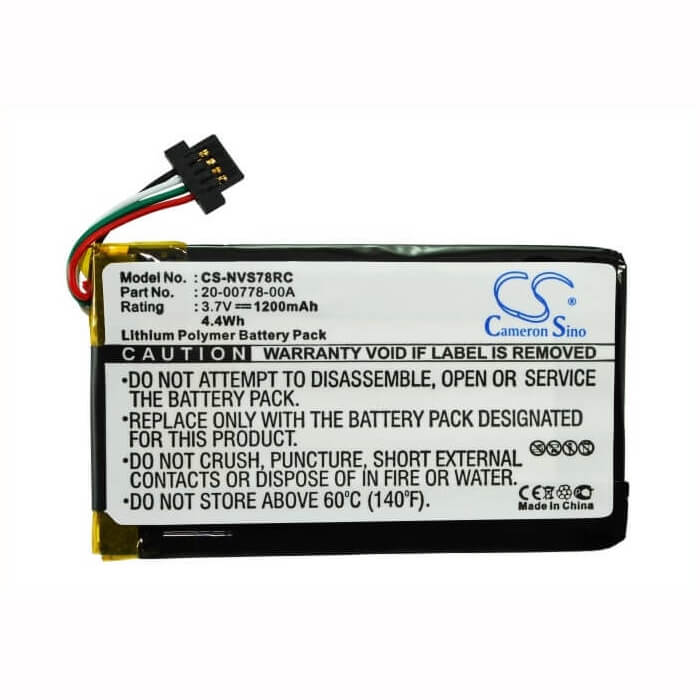 3.7V, Li-Polymer, 1200mAh, Remote Control battery fits Nevo, Sl, 4.44Wh Remote Control Cameron Sino Technology Limited