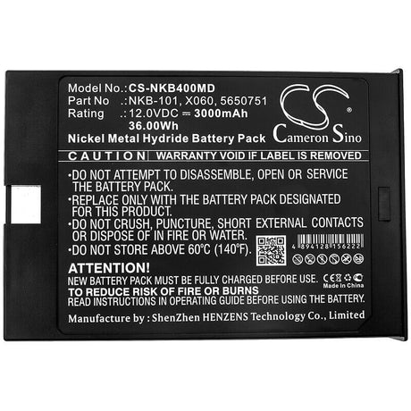12.0V, Ni-MH, 3000mAh, Medical battery fits Nihon Kohden, 5650751, Bsm-4000, Bsm-4100, 36.00Wh Medical Cameron Sino Technology Limited (Medical)