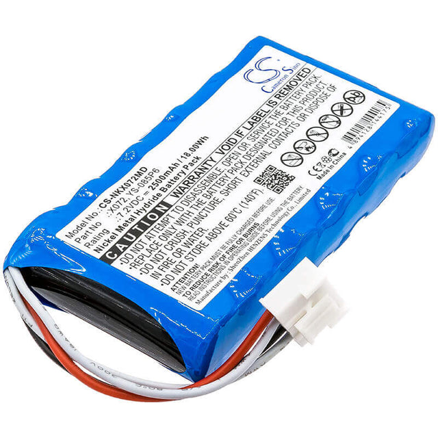 7.2V, Ni-MH, 2500mAh, Medical battery fits Nihon Kohden, X072, Olg-2800, Olg-2800 Monitor, 18.00Wh Medical Cameron Sino Technology Limited (Medical)