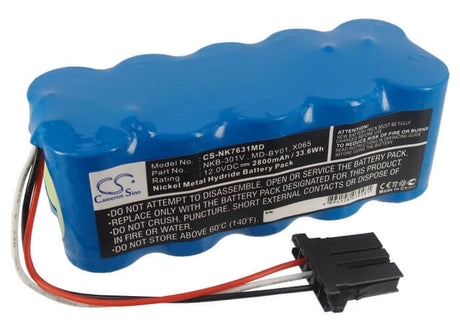 12.0V, Ni-MH, 2800mAh, Medical battery fits Nihon Kohden, Md-by01, Cardiolife 7621k, Cardiolife 7631k, 33.60Wh Medical Cameron Sino Technology Limited (Medical)