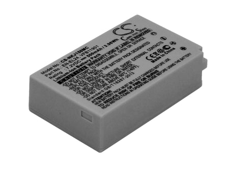 7.2V, Li-ion, 500mAh, Camera battery fits Nikon, En-el24, 1 J5, 3.6Wh Camera Cameron Sino Technology Limited (Camera)