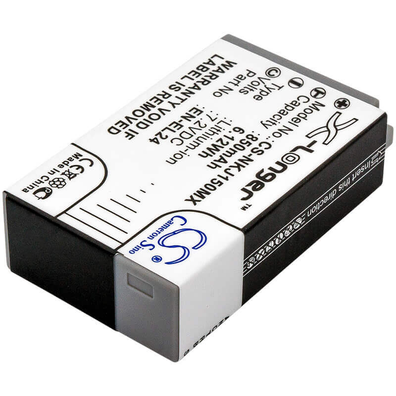 7.2V, Li-ion, 850mAh, Camera battery fits Nikon, En-el24, 1 J5, 6.12Wh Camera Cameron Sino Technology Limited (Camera)