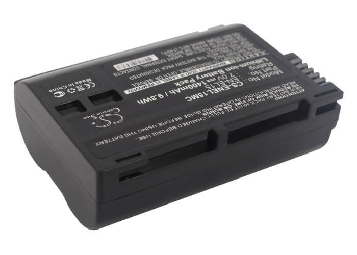 7.0V, Li-ion, 1400mAh, Camera battery fits Nikon, En-el15, 1 V1, Coolpix D7000, 9.8Wh Camera Cameron Sino Technology Limited (Camera)